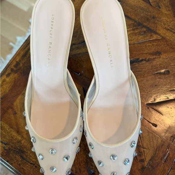 Loeffler Randall Beige Studded Mules - Picture 3 of 5